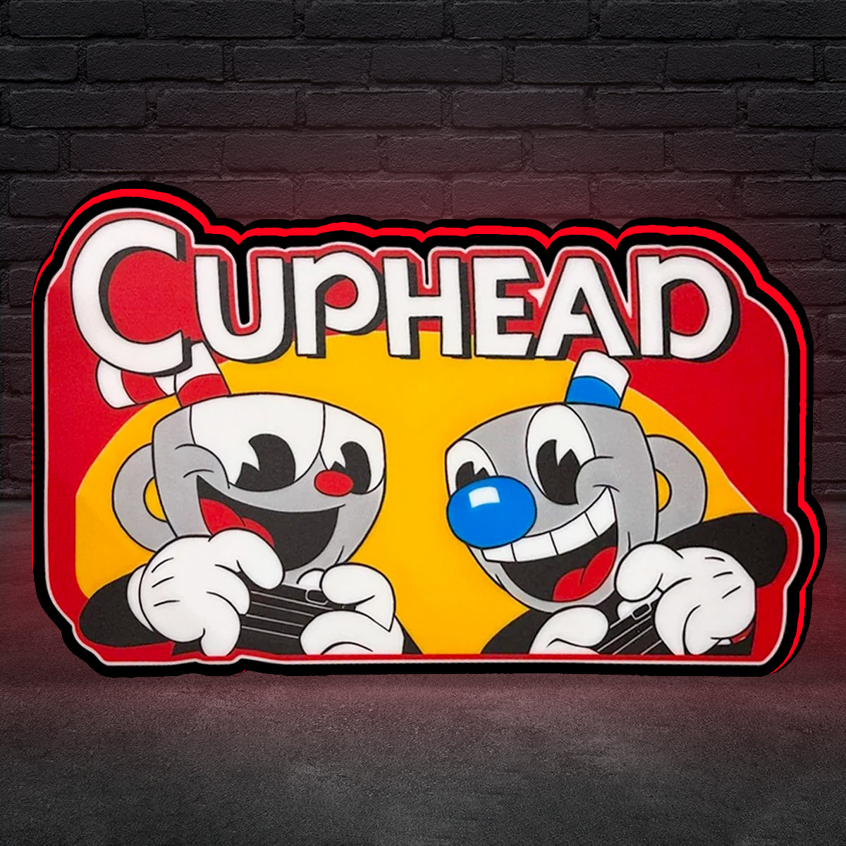 Cuphead Pinball 3D LED Light Box, for Pinball Arcade Game fans,  Pinball Arcade Decor NEOUNIK Signs