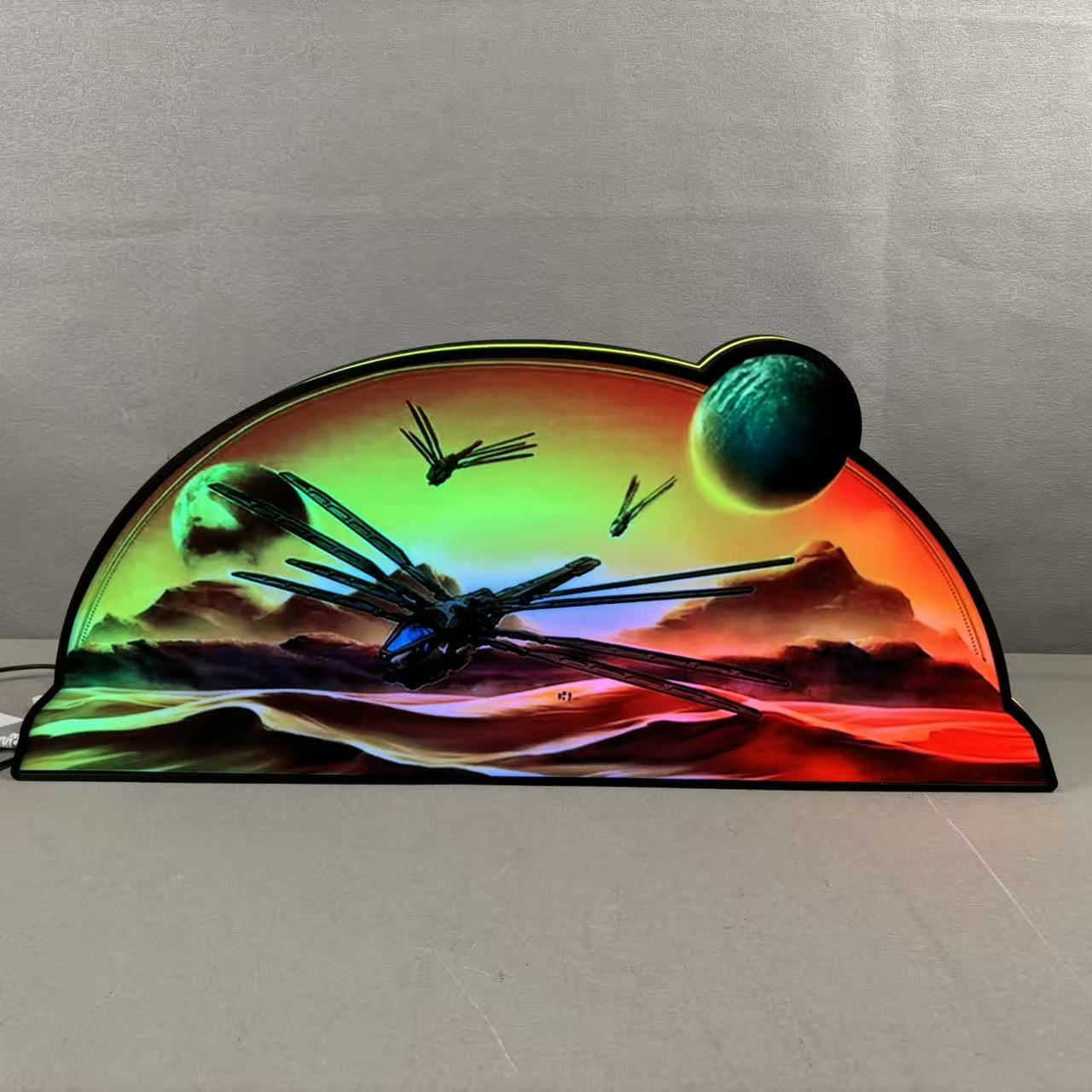 Dune Pinball Topper, 3D Printed Lightbox for Barrels of Fun Pinball Machine, Powered by USB Band Dimm Wall Art Decor Man's Cave NEOUNIK Signs
