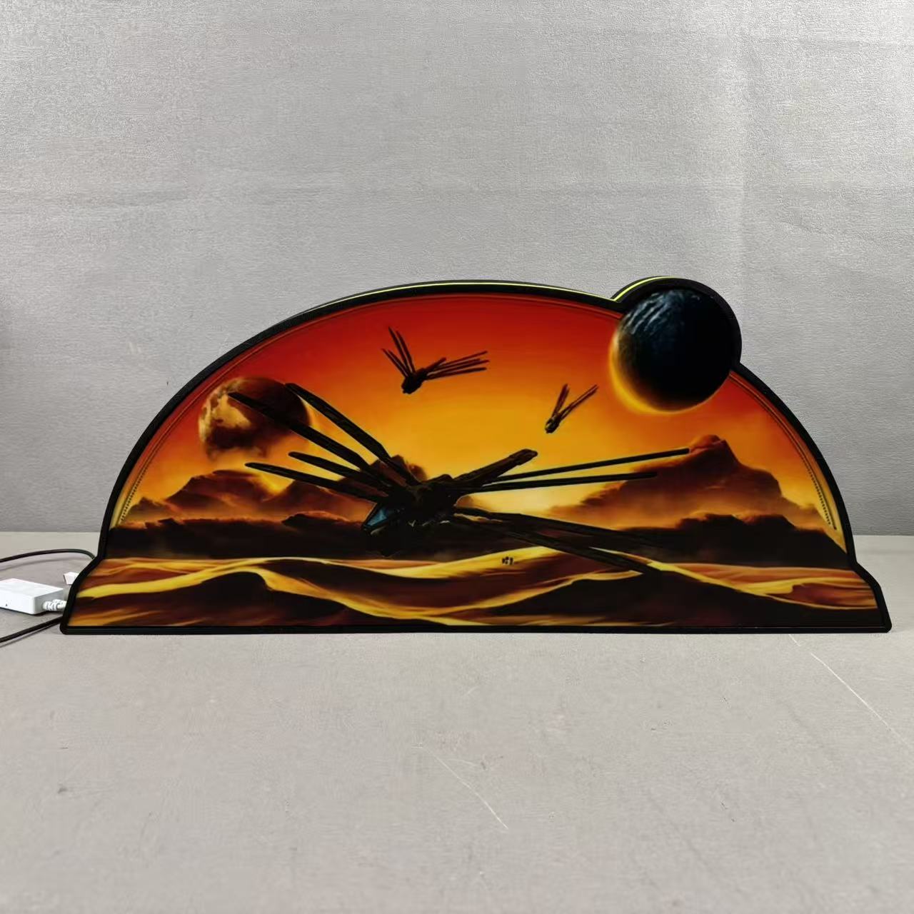 Dune Pinball Topper, 3D Printed Lightbox for Barrels of Fun Pinball Machine, Powered by USB Band Dimm Wall Art Decor Man's Cave NEOUNIK Signs