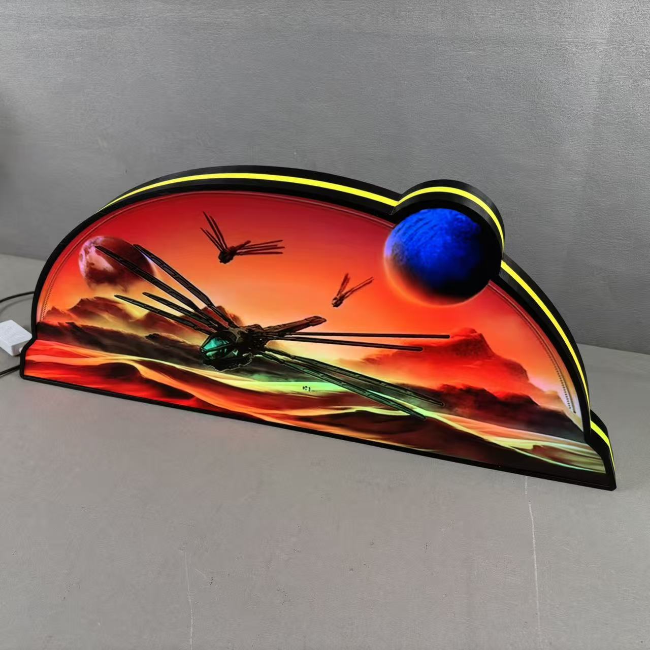Dune Pinball Topper, 3D Printed Lightbox for Barrels of Fun Pinball Machine, Powered by USB Band Dimm Wall Art Decor Man's Cave NEOUNIK Signs
