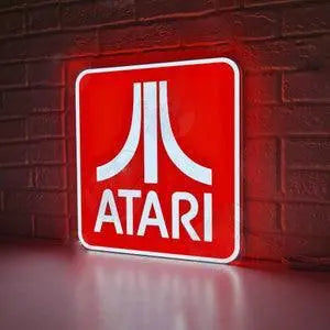 ATARI Sign for Gaming Room Decor, USB Powered Extra Long Cable, Full Dimming Control, Include Both Adhesive & Non Adhesive Wall Mount Kit FYLZGO Signs
