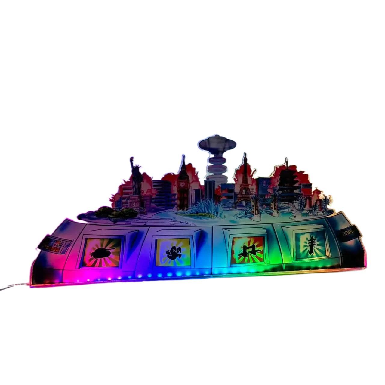 Godzilla Challenger Edition Pinball Acrylic LED Topper, for Pinball Machine, Pinball Topper