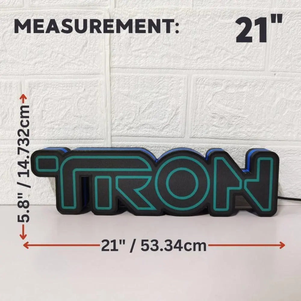 Tron Sign LED Lightbox Dimmable & USB Powered FYLZGO Signs