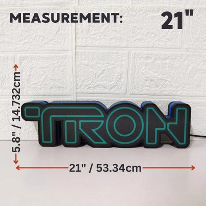 Tron Sign LED Lightbox Dimmable & USB Powered FYLZGO Signs
