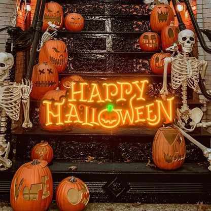 Halloween Neon Sign, BOO'D Neon Sign, Halloween Party Sign,Halloween sign, Halloween Decor, Pumpkin Neon Sign, Pumpkin Decor FYLZGO Signs