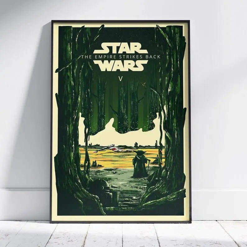 Star Wars Empire Strikes Back Poster, Luke Skywalker Wall Art, 3d Printed Movie Poster FYLZGO Signs