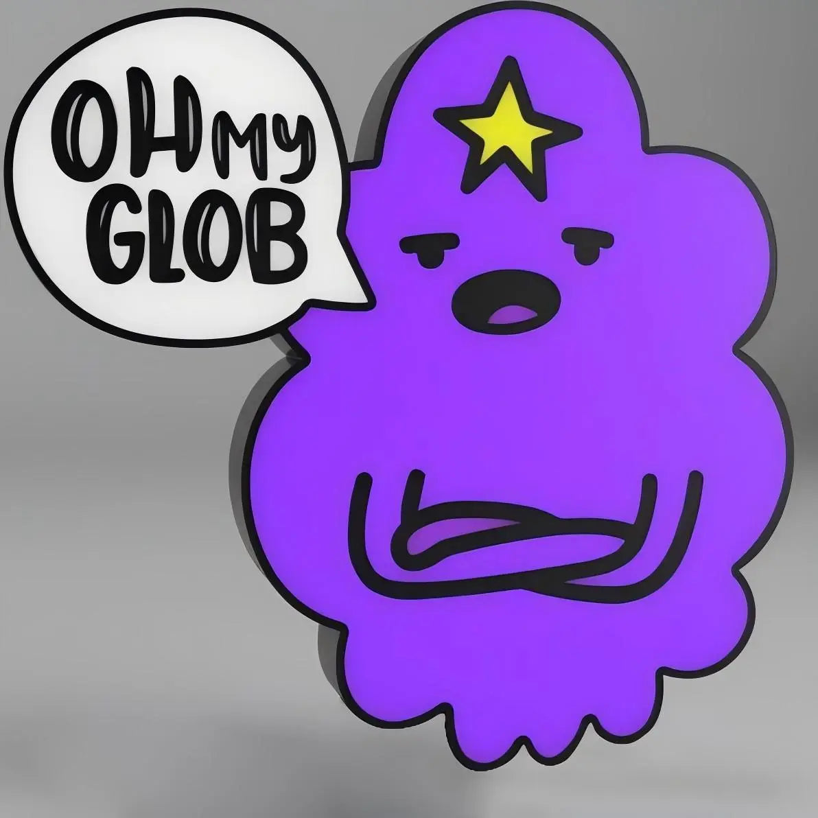 Lumpy Space PrincessAdventure Times Lumpy Space Princess LED Lightbox Lamp - Oh my Glob Design FYLZGO Signs