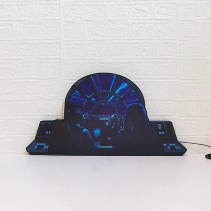 Star Wars Millennium Falcon Topper LED Lightbox, Pinball Arcade Decor, Perfect for Game Room or Pinball Machine FYLZGO Signs