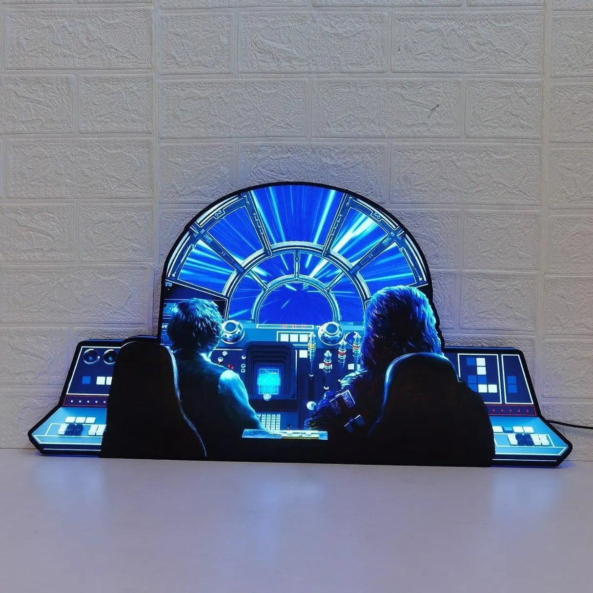 Star Wars Millennium Falcon Topper LED Lightbox, Pinball Arcade Decor, Perfect for Game Room or Pinball Machine FYLZGO Signs