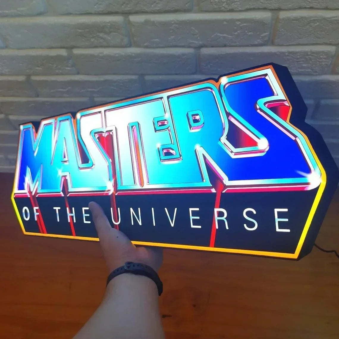 Masters of The Universe Logo Custom Lightbox LED Sign for Garage Business Decor Kid Nightlight 3D Print Gift Desktop Light FYLZGO Signs