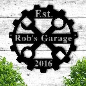 Personalized Garage Metal Wall Art FYLZGO Signs