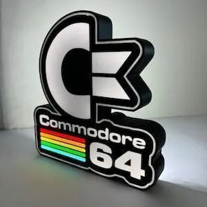 Commodore 64 Retro LED Light box for mancave games room FYLZGO Signs