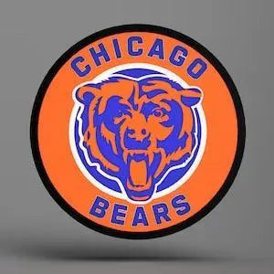 Chicago Bears Round Logo inspired - LED Lightbox - Lamp/Sign FYLZGO Signs