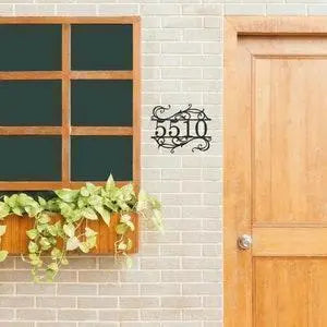 Metal House Number Sign | Address Sign | Custom Address | Traditional Address Sign | Metal Address Sign | Address Numbers | Address Plaque FYLZGO Signs