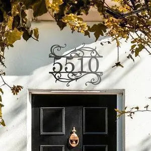 Metal House Number Sign | Address Sign | Custom Address | Traditional Address Sign | Metal Address Sign | Address Numbers | Address Plaque FYLZGO Signs