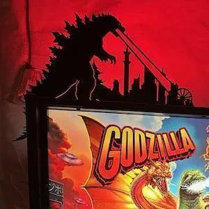 Godzilla Door Frame Topper Metal, Tokyo Dragon Door Topper, Metal Wall Art, Monster Lizard Door Hanging, Godzilla Wall Decor FYLZGO Signs