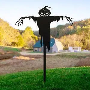 Scarecrow Yard Stake | Halloween Decor | Spooky Yard Art | Outdoor Halloween Decor | Scarecrow Decor | Fall Scarecrow FYLZGO Signs