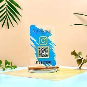 Custom QR Code Sign, Social Media QR Code Sign, QR Code Display Sign Acrylic, Payment Method Sign, Custom Logo Sign, Salon Sign, Beauty Sign FYLZGO Signs