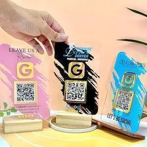 Custom QR Code Sign, Social Media QR Code Sign, QR Code Display Sign Acrylic, Payment Method Sign, Custom Logo Sign, Salon Sign, Beauty Sign FYLZGO Signs