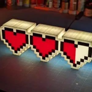 Zelda Hearts - LED Lightbox Sign - Hangable w/Dimmer option FYLZGO Signs