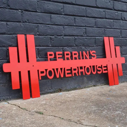 Personalized Home Gym Sign - Work Out - Custom Gym Sign - Workout Wall Art - Custom Home Gym Decor - Personalized Gifts - Barbell Wall Art FYLZGO Signs