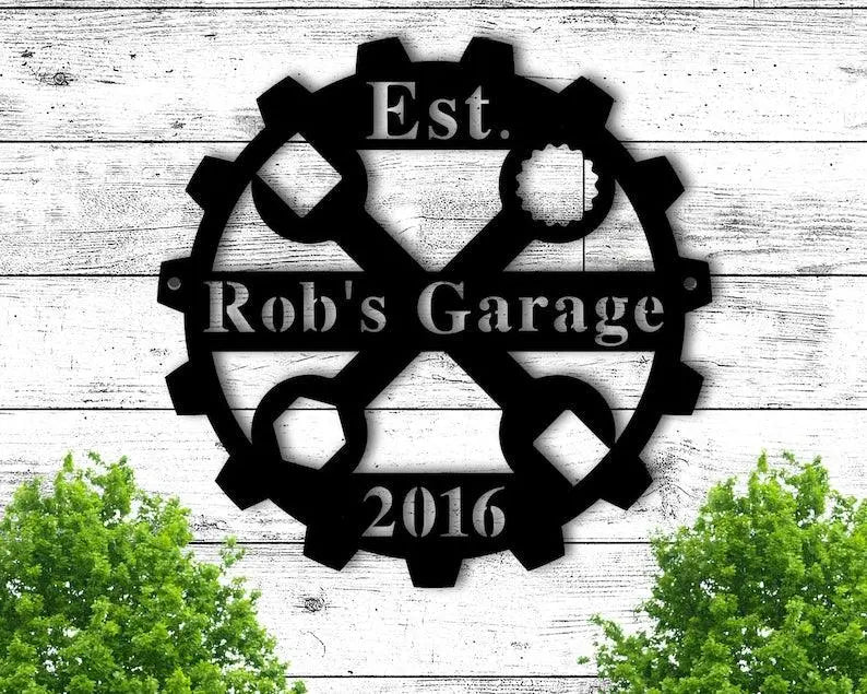 Personalized Garage Metal Wall Art FYLZGO Signs