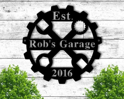 Personalized Garage Metal Wall Art FYLZGO Signs