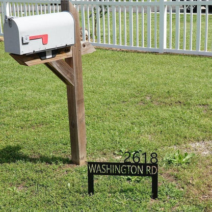 Lawn Address Monogram Metal Sign, Custom Address Sign, Address Sign, Outdoor patio FYLZGO Signs
