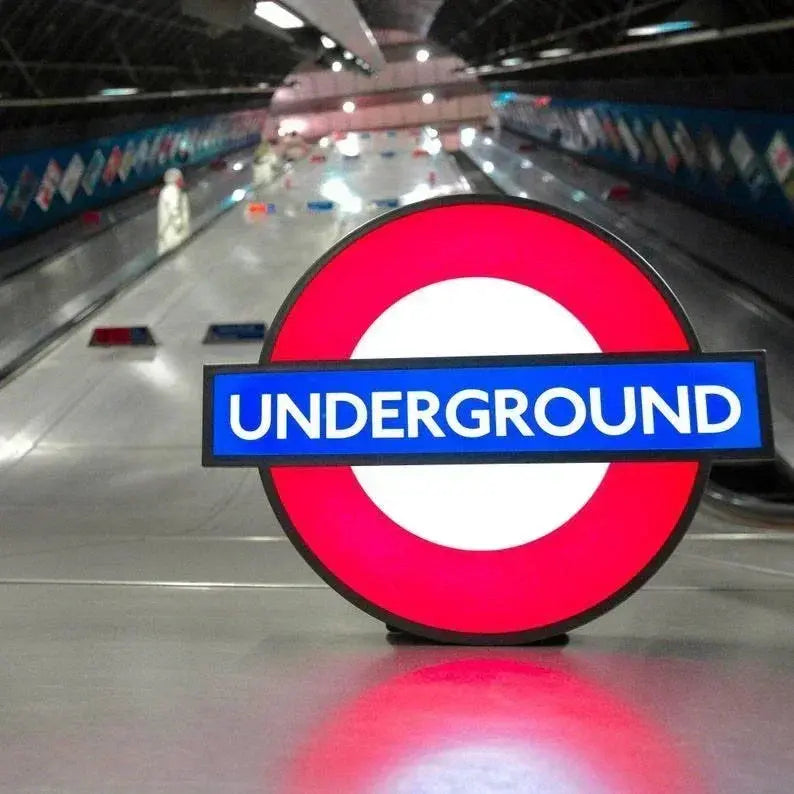Underground Sign Lightbox - Living Room table light, Bedside Nightlight, desk light, London LED light, Man Cave light FYLZGO Signs