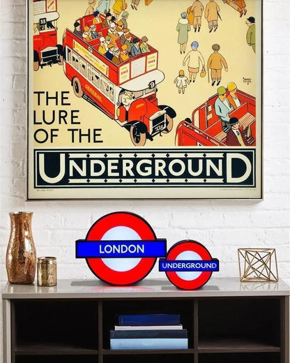 Underground Sign Lightbox - Living Room table light, Bedside Nightlight, desk light, London LED light, Man Cave light FYLZGO Signs