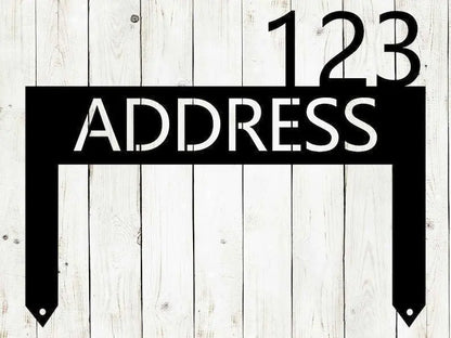 Lawn Address Monogram Metal Sign, Custom Address Sign, Address Sign, Outdoor patio FYLZGO Signs