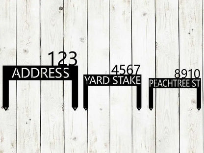 Lawn Address Monogram Metal Sign, Custom Address Sign, Address Sign, Outdoor patio FYLZGO Signs