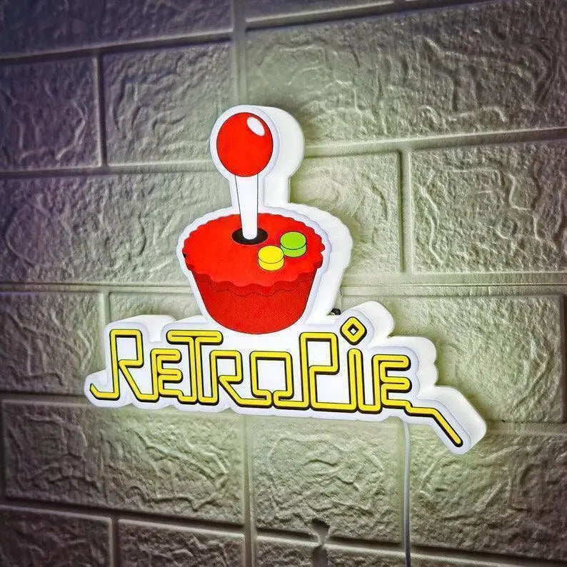 Retropie Arcade Sign for Arcade Cabinet and Gaming Room Decor, Look Great with Arcade1up, Bartop Arcade, Man cave Lights FYLZGO Signs