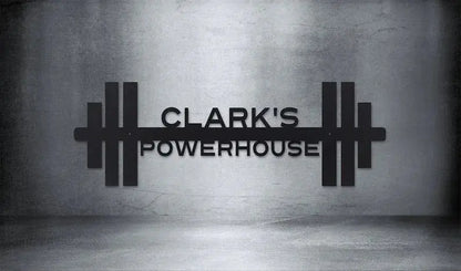 Personalized Home Gym Sign - Work Out - Custom Gym Sign - Workout Wall Art - Custom Home Gym Decor - Personalized Gifts - Barbell Wall Art FYLZGO Signs