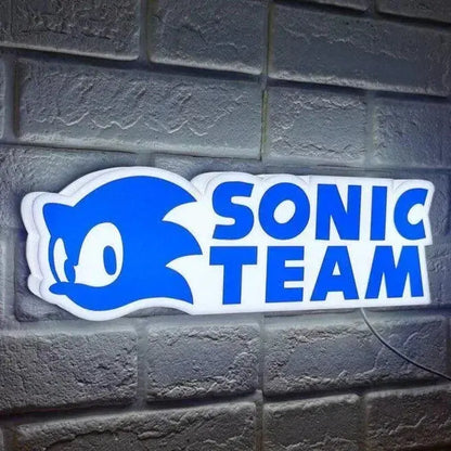 Sonic The Hedgehog Sonic Team Design Lightbox, Hedgehog Gifts, 3D Printed and Powered By USB with Dimming Function, Great For SEGA Fans FYLZGO Signs