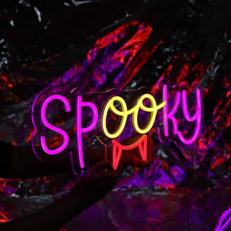 Spooky Neon Sign/Halloween Neon Sign/Home Wall Decor/Spooky Neon Sign/Halloween Party Decor Neon Sign/Halloween Neon Sign Spooky Kitchen FYLZGO Signs
