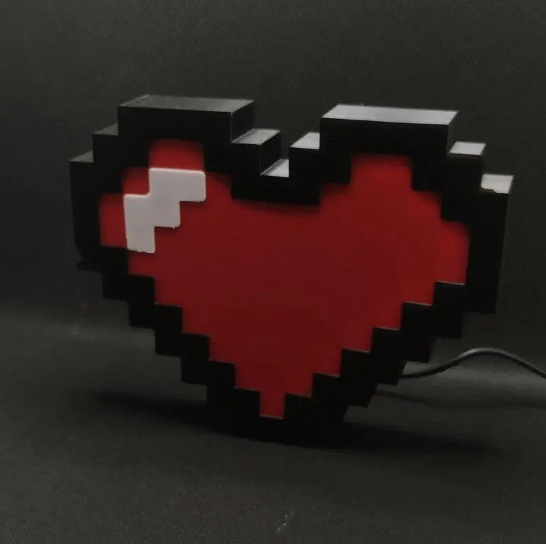 Pixel Heart Lightbox FYLZGO Signs