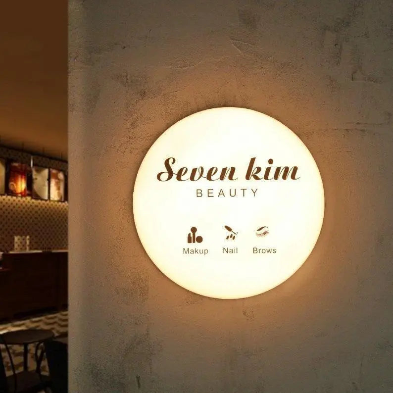 Custom Acrylic Round Light Box ,Luminous Light Box,Store&Office Wall Decor Lights Box,Modern Outdoor lights Sign,Personalized Gifts FYLZGO Signs