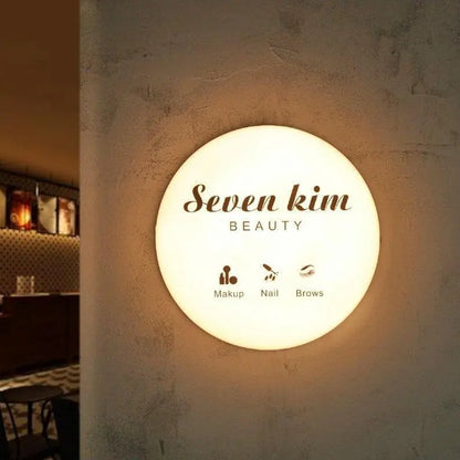 Custom Acrylic Round Light Box ,Luminous Light Box,Store&Office Wall Decor Lights Box,Modern Outdoor lights Sign,Personalized Gifts FYLZGO Signs