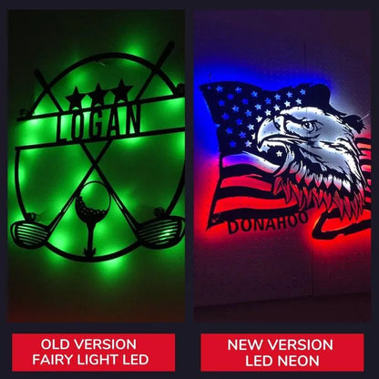 My Tools My Rules Personalized Garage Sign Neon Light Led Backlit Metal Wall Art, Unique Home Decor Perfect for Car Enthusiasts & DIYers FYLZGO Signs