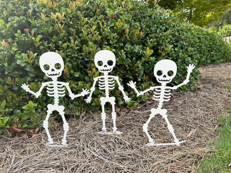 Skeleton Metal Yard Stakes, Halloween Decor, Halloween Yard Decoration, Halloween Yard Decor FYLZGO Signs