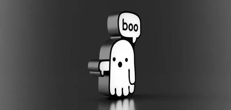 Boo Ghost Halloween Lightbox FYLZGO Signs