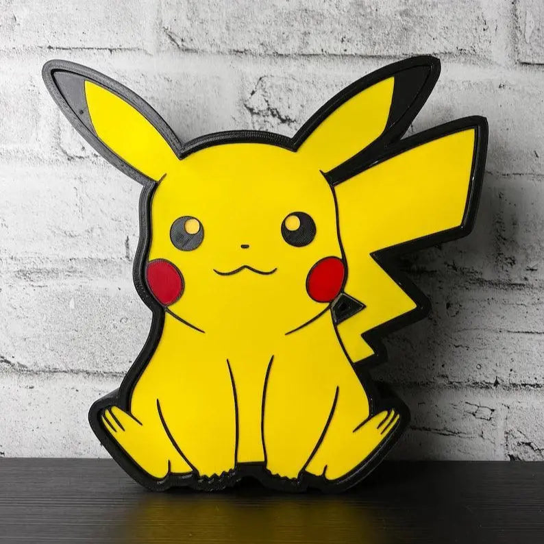 Pikachu Led LightBox Sign Lamp Pokémon Room Decoration - FYLZGO Signs
