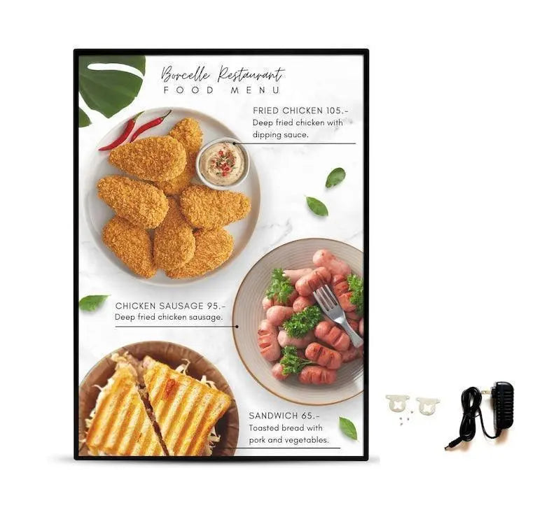 Ultra-Thin Backlit LED Light Box for Movie Posters, Food Menu, Advertisement, LED Sign Holder, Painting Light, Family Photo Displays FYLZGO Signs