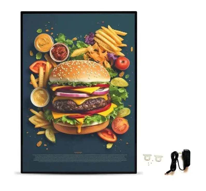 Ultra-Thin Backlit LED Light Box for Movie Posters, Food Menu, Advertisement, LED Sign Holder, Painting Light, Family Photo Displays FYLZGO Signs