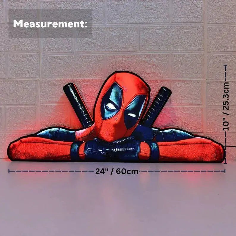 Deadpool Pinball LED Lightbox, Deadpool Pinball Topper, USB powered and with Dimming Function, designed for Stern Pinball FYLZGO Signs
