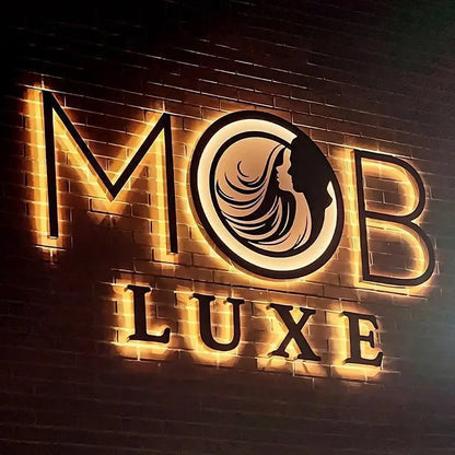 Custom 3D Metal Backlit Signs – Stainless Steel Business Sign FYLZGO Signs