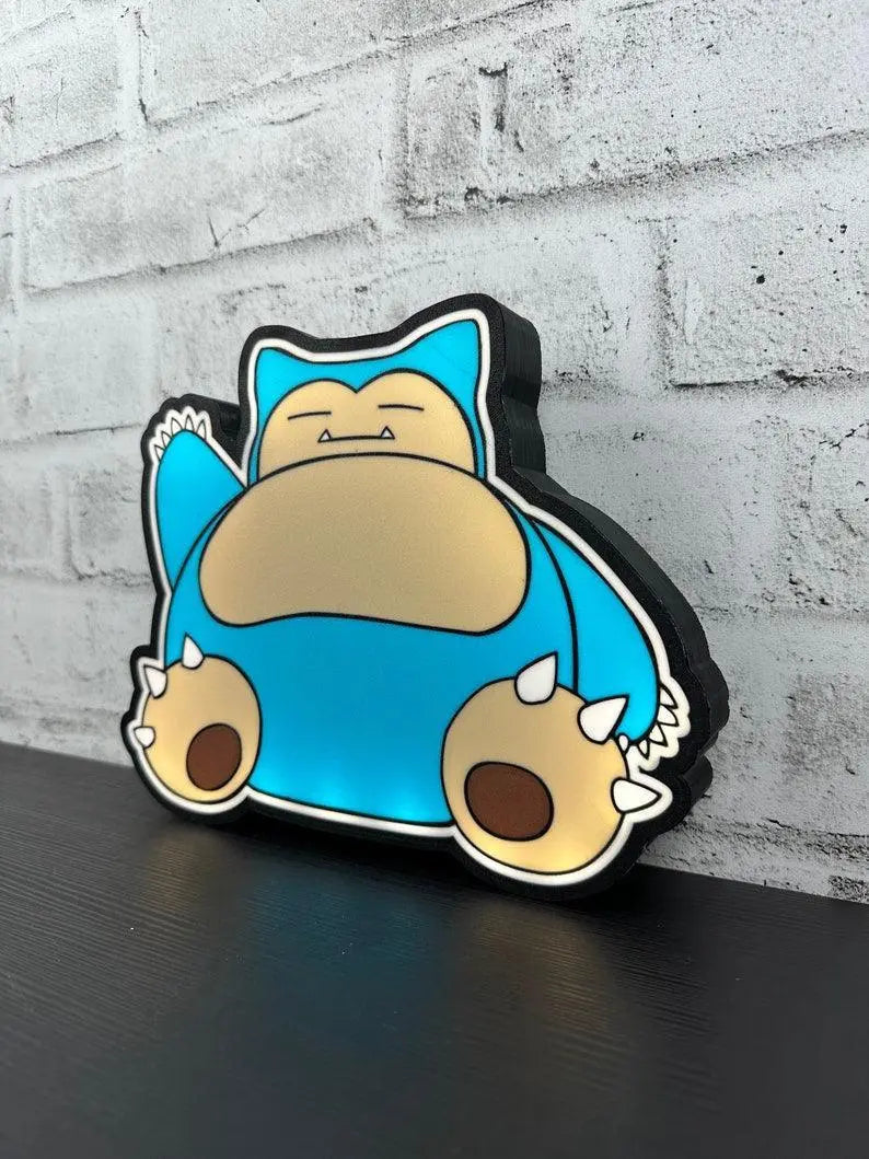 Snorlax Led LightBox Sign Lamp Pokémon Room Decoration - FYLZGO Signs