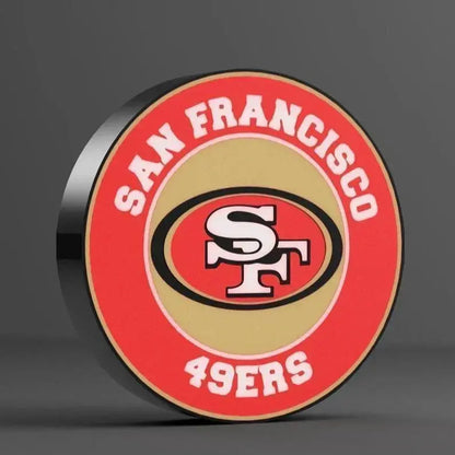 San Francisco 49’ers Lightbox LED RGB w/Remote. 3d Art, Sign, Table sign, Bar art 10x9. Usb powered FYLZGO Signs