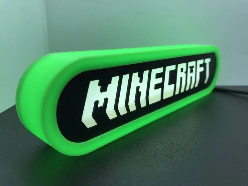 Minecraft 3d Printed Led Sign FYLZGO Signs